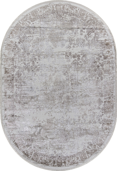 Российский овальный ковёр L252A CREAM SHRINK / VIZON FDY