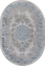 Российский овальный ковёр L270A CREAM SHRINK / BLUE FDY