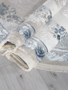 Российский овальный ковёр L278A CREAM SHRINK / BLUE FDY