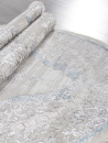 Российский овальный ковёр L279A CREAM SHRINK / BLUE FDY