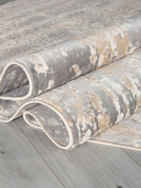 Российский овальный ковёр M027A LIGHT BEIGE / TAUPE