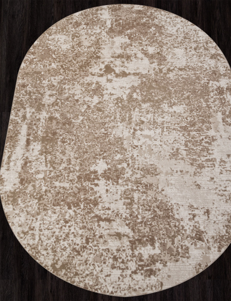 Российский овальный ковёр M028A CREAM / BEIGE