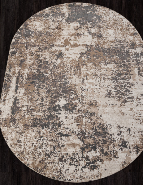 Российский овальный ковёр M028A CREAM / GRAY