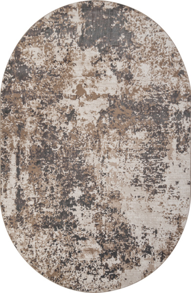 Российский овальный ковёр M028A CREAM / GRAY