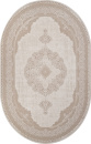 Российский овальный ковёр M029A WHITE / LIGHT BEIGE