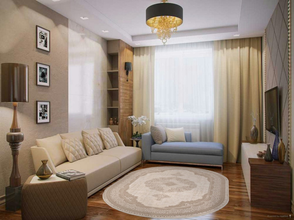 Российский овальный ковёр M029A WHITE / LIGHT BEIGE