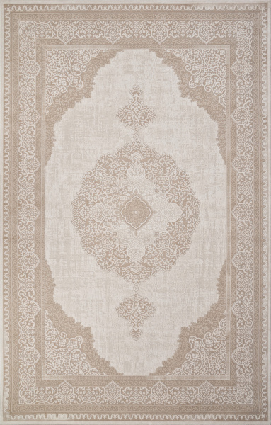 Российский прямоугольный ковёр M029A WHITE / LIGHT BEIGE