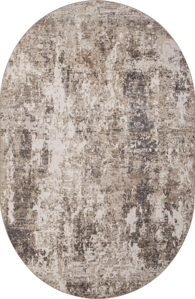 Российский овальный ковёр M031A CREAM / WHITE