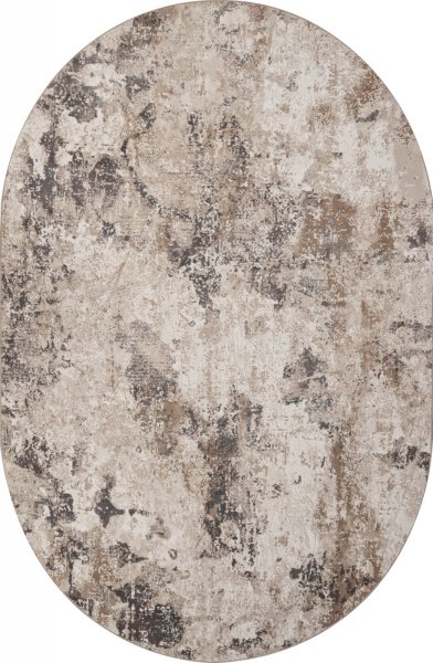 Российский овальный ковёр M033A CREAM / WHITE