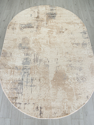 Российский овальный ковёр M043A BONE / GRAY