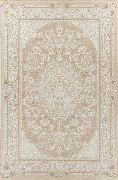 Российский прямоугольный ковёр M048A WHITE / LIGHT BEIGE