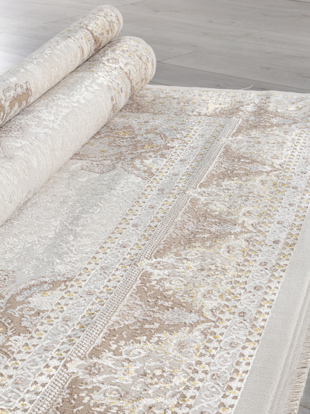 Российский прямоугольный ковёр M104A CREAM / BEIGE