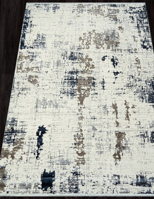 Российский прямоугольный ковёр N2023A CREAM / D.BLUE