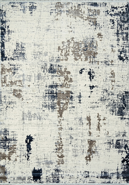 Российский прямоугольный ковёр N2023A CREAM / D.BLUE