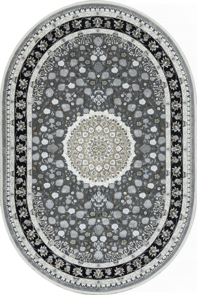 Российский овальный ковёр O1467 090 BLACK