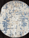 Российский овальный ковёр O1699 630 CREAM / BLUE