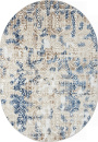 Российский овальный ковёр O1699 630 CREAM / BLUE