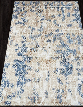 Российский прямоугольный ковёр O1699 630 CREAM / BLUE