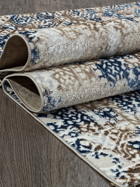 Российский прямоугольный ковёр O1699 630 CREAM / BLUE