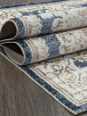 Российский прямоугольный ковёр O1701 630 CREAM / BLUE