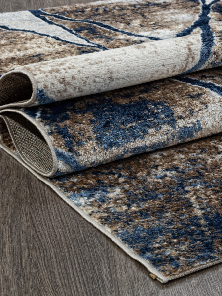 Российский прямоугольный ковёр O1702 630 CREAM / BLUE