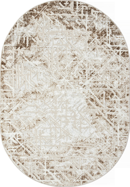 Российский овальный ковёр O1704 665 CREAM / VIZON