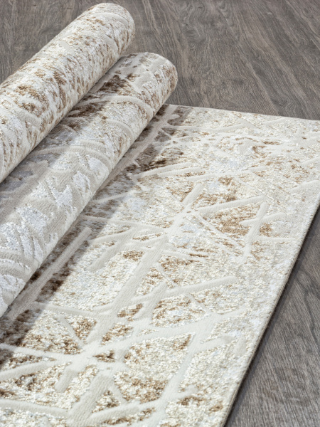 Российский прямоугольный ковёр O1704 665 CREAM / VIZON