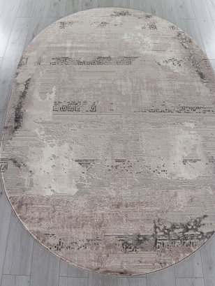 Российский овальный ковёр O1899 995 GREY / GREY