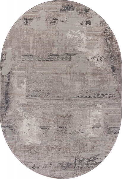 Российский овальный ковёр O1899 995 GREY / GREY