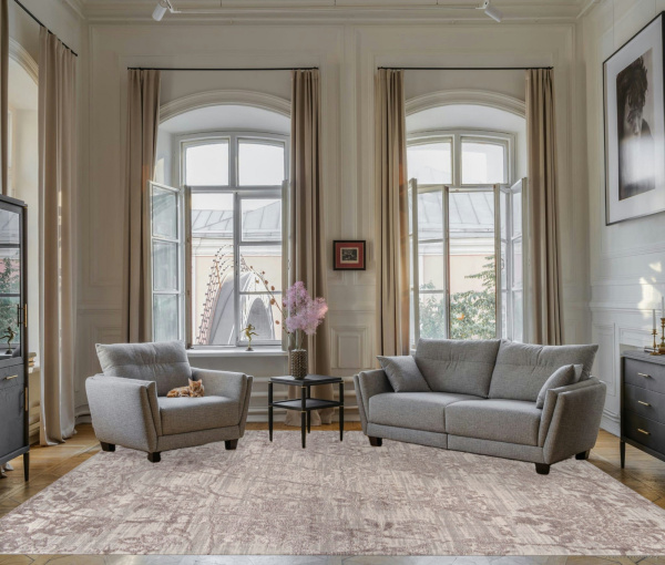 Российский прямоугольный ковёр O2446 765 BEIGE / VIZON