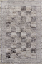 Российский прямоугольный ковёр P0411 L.GRAY / PLY A.GRI COKME