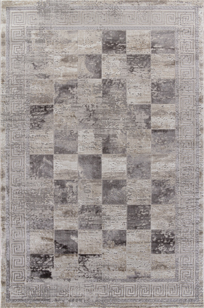 Российский прямоугольный ковёр P0411 L.GRAY / PLY A.GRI COKME