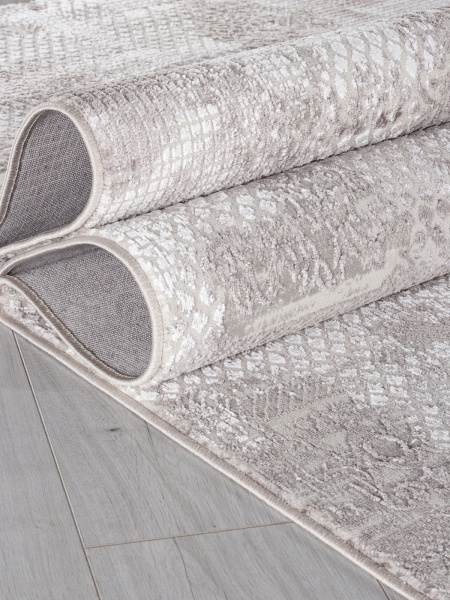 Российский прямоугольный ковёр P1157 L.GRAY / L.GRAY