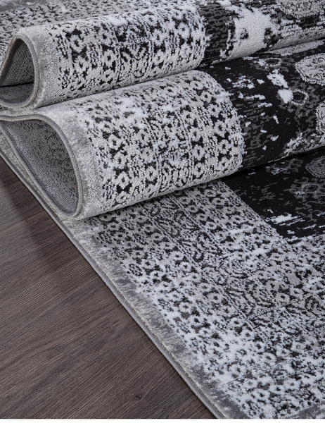 Российский прямоугольный ковёр PN011G GREY / GREY