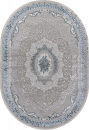 Российский овальный ковёр Q010A CREAM SHRINK / BLUE FDY