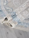 Российский овальный ковёр Q010A CREAM SHRINK / BLUE FDY