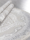 Российский овальный ковёр Q010A CREAM SHRINK / GREY FDY