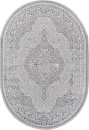 Российский овальный ковёр Q011A BEIGE SHRINK / GREY FDY