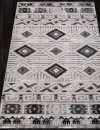 Российский прямоугольный ковёр QP002 WHITE / D.GRAY