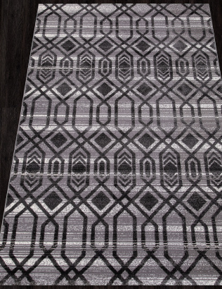 Российский прямоугольный ковёр QP009 D.GRAY / D.GRAY