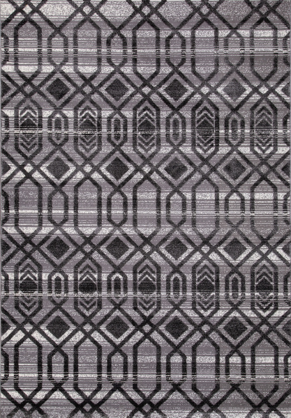 Российский прямоугольный ковёр QP009 D.GRAY / D.GRAY
