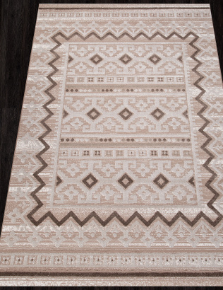 Российский прямоугольный ковёр QP014 WHITE / WHITE
