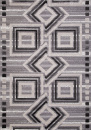 Российский прямоугольный ковёр QP015 WHITE / D.GRAY