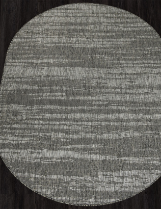 Российский овальный ковёр S143 GRAY
