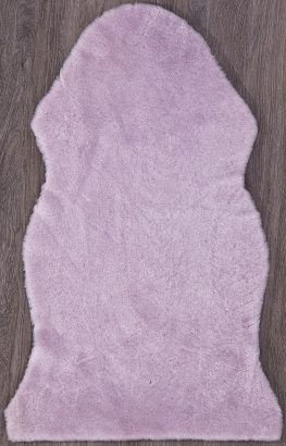 Российский прямоугольный ковёр Sheepskin 50x90 сиреневый