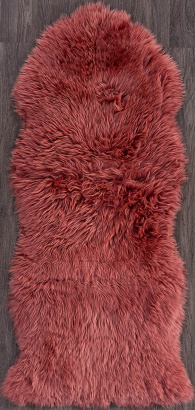 Российский прямоугольный ковёр Sheepskin 55x145 коралловый