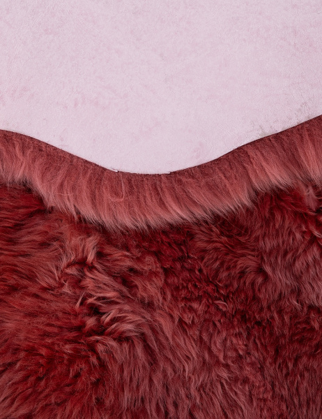 Российский прямоугольный ковёр Sheepskin 95x190 коралловый