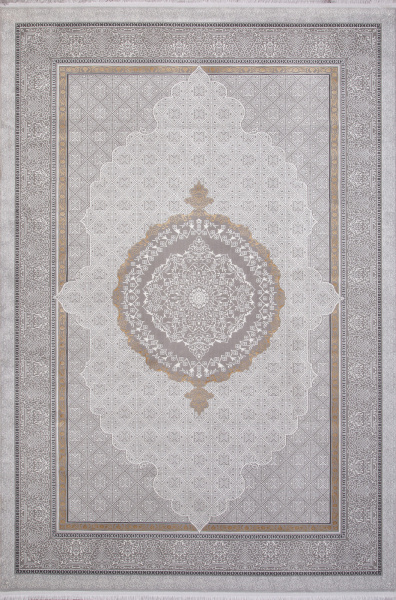 Российский прямоугольный ковёр SI001D GREY / GREY