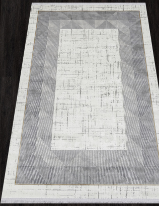 Российский прямоугольный ковёр SI006D GREY / GREY