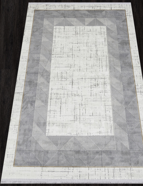 Российский прямоугольный ковёр SI006D GREY / GREY